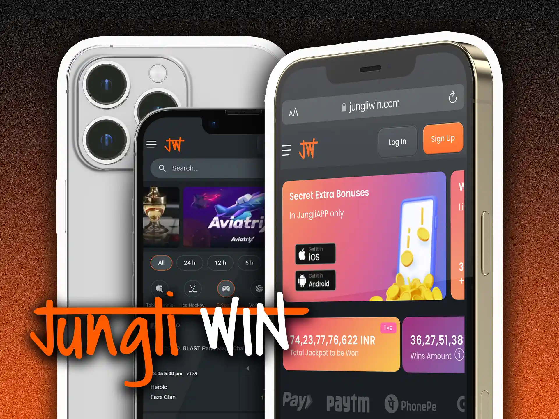 Make bets and play casino games using Jungliwin mobile app.