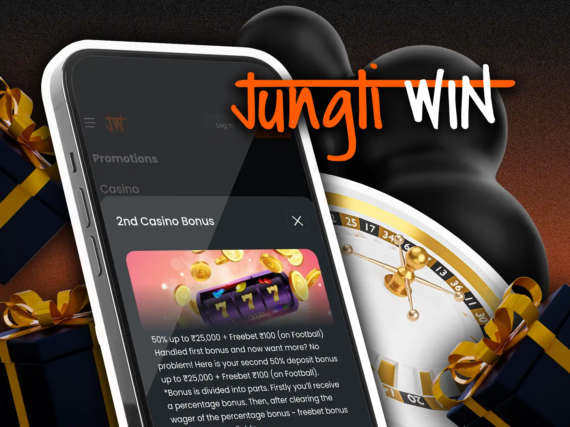 Get your second deposit bonus after making second deposit in Jungliwin app.