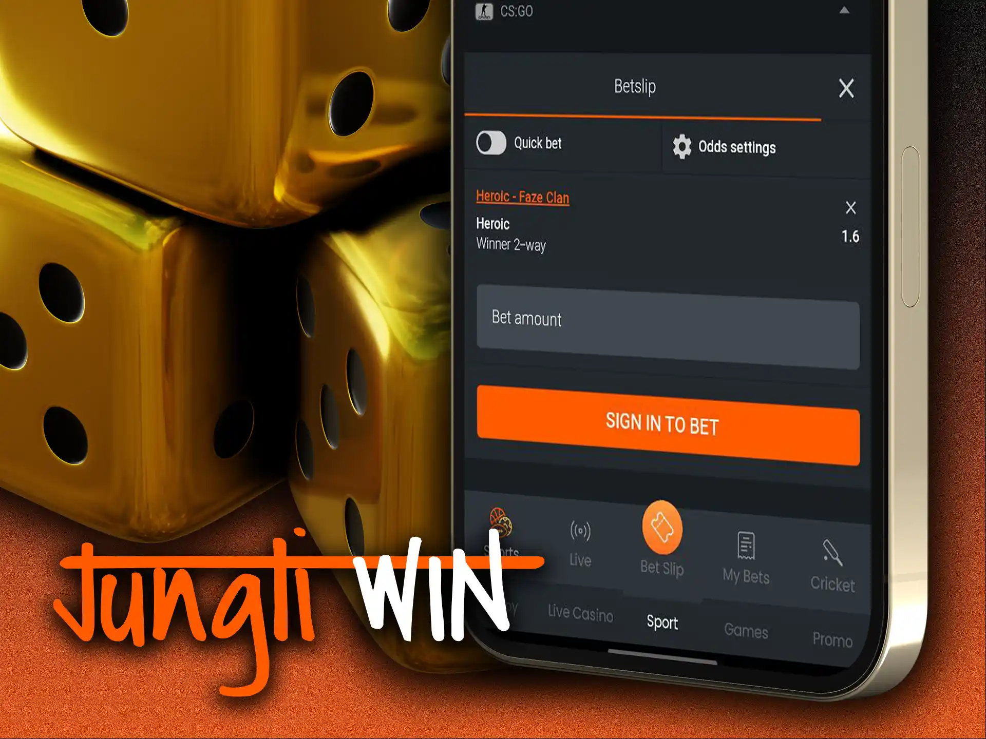 You can make your own bet in Jungliwin app.