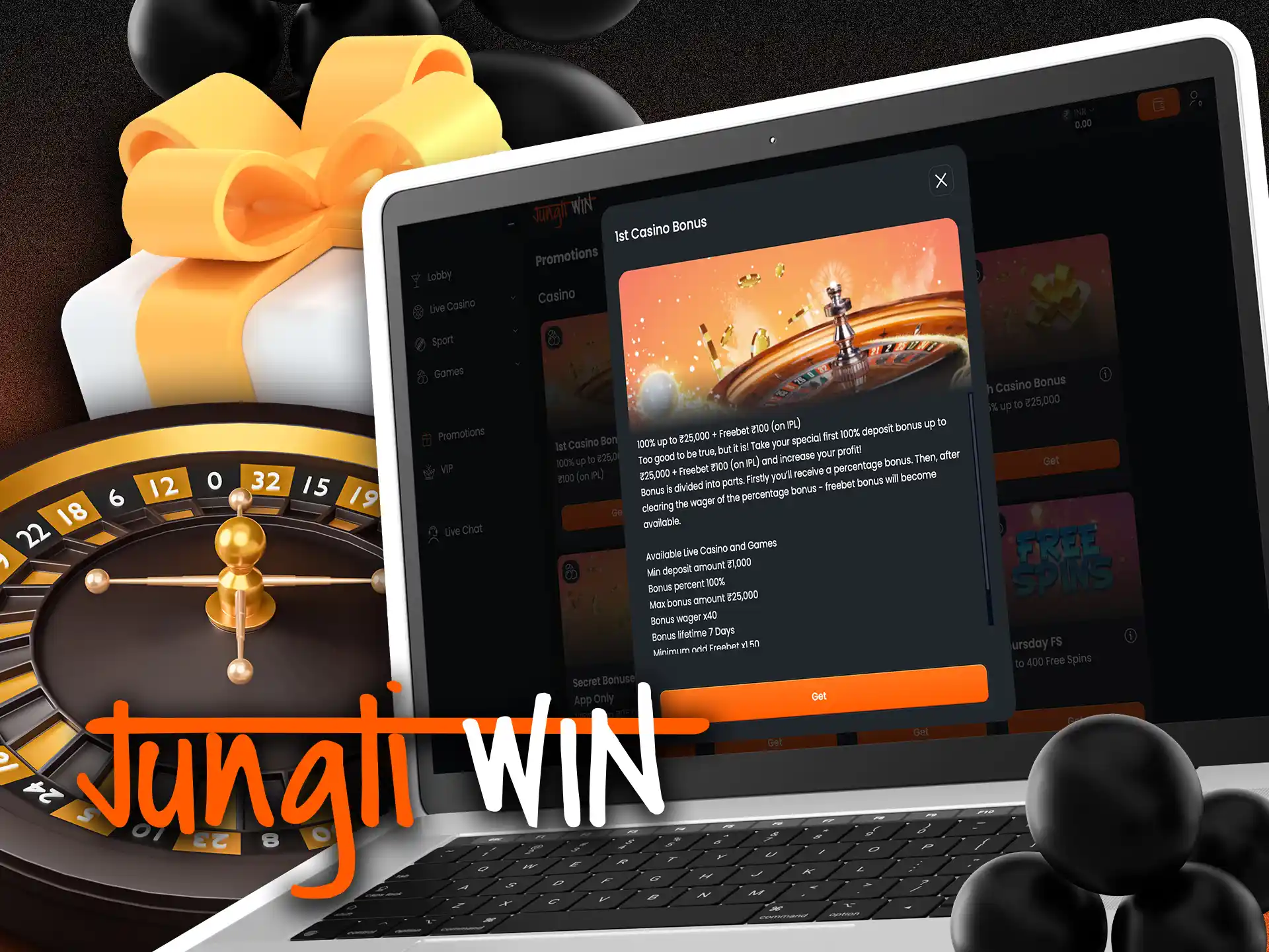 You can claim your Jungliwin casino bonus after playing casino games.