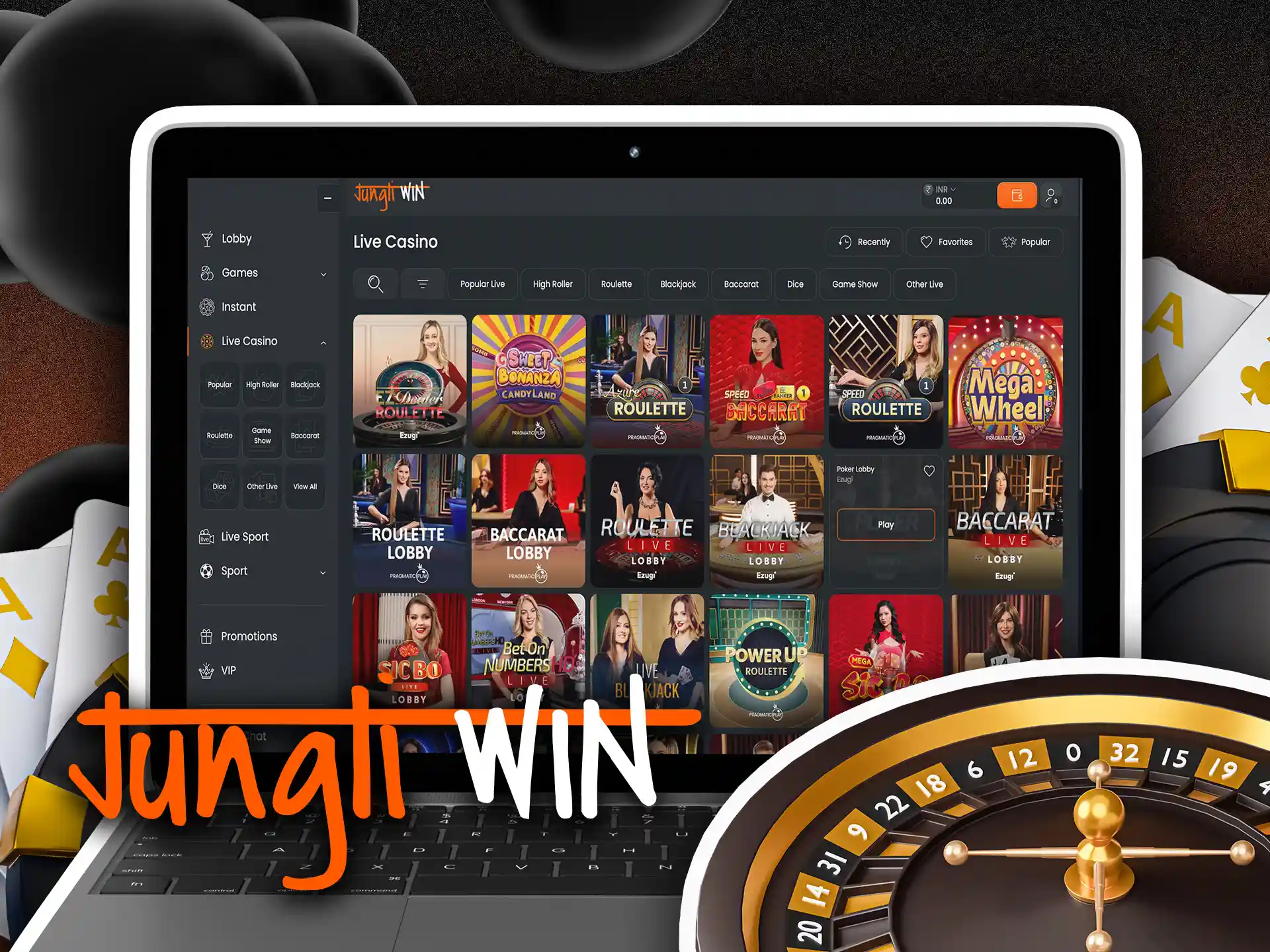 Play Jungliwin live casino with real people.