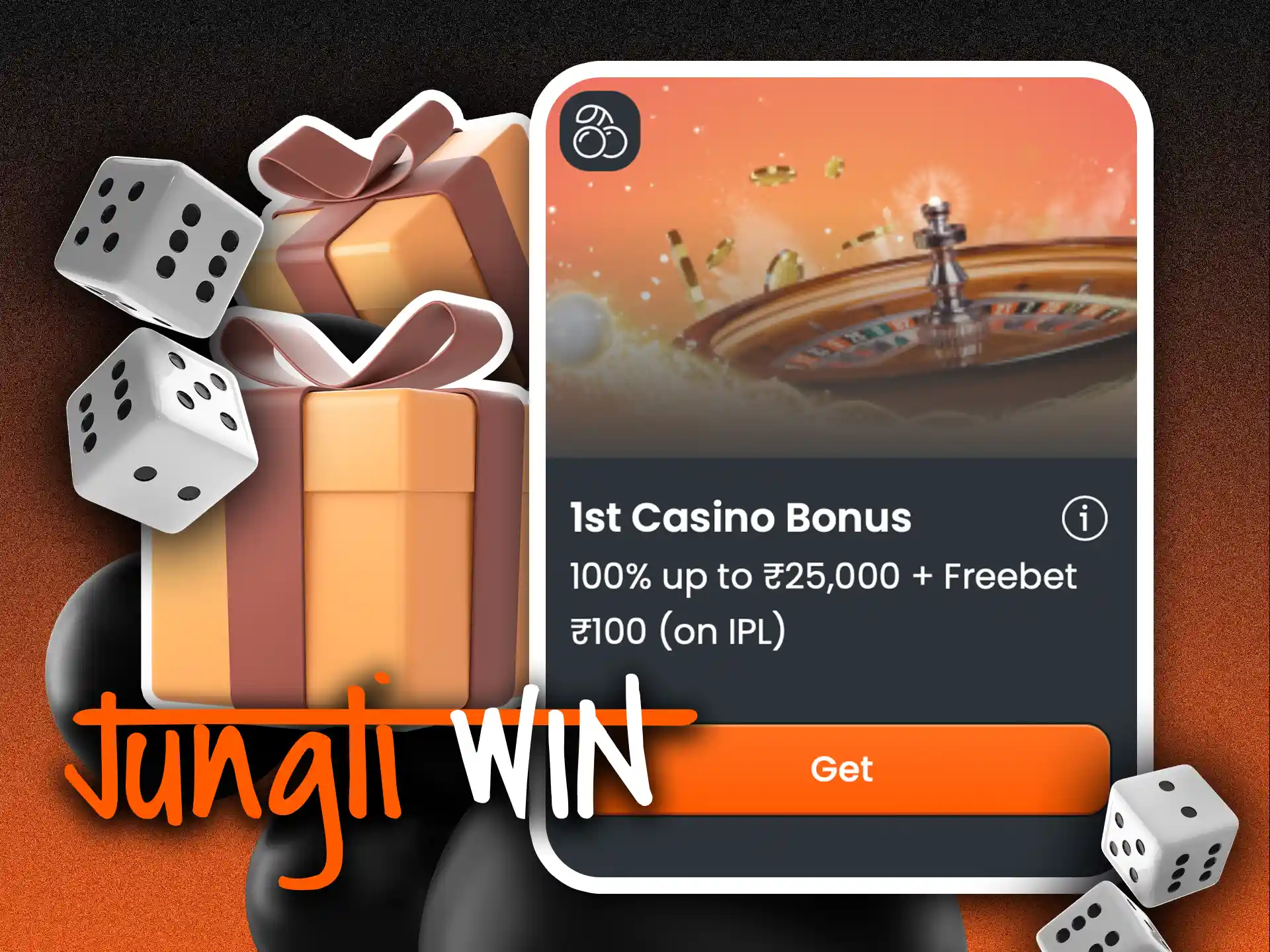 Get your Jungliwin casino welcome bonus after playing casino games.