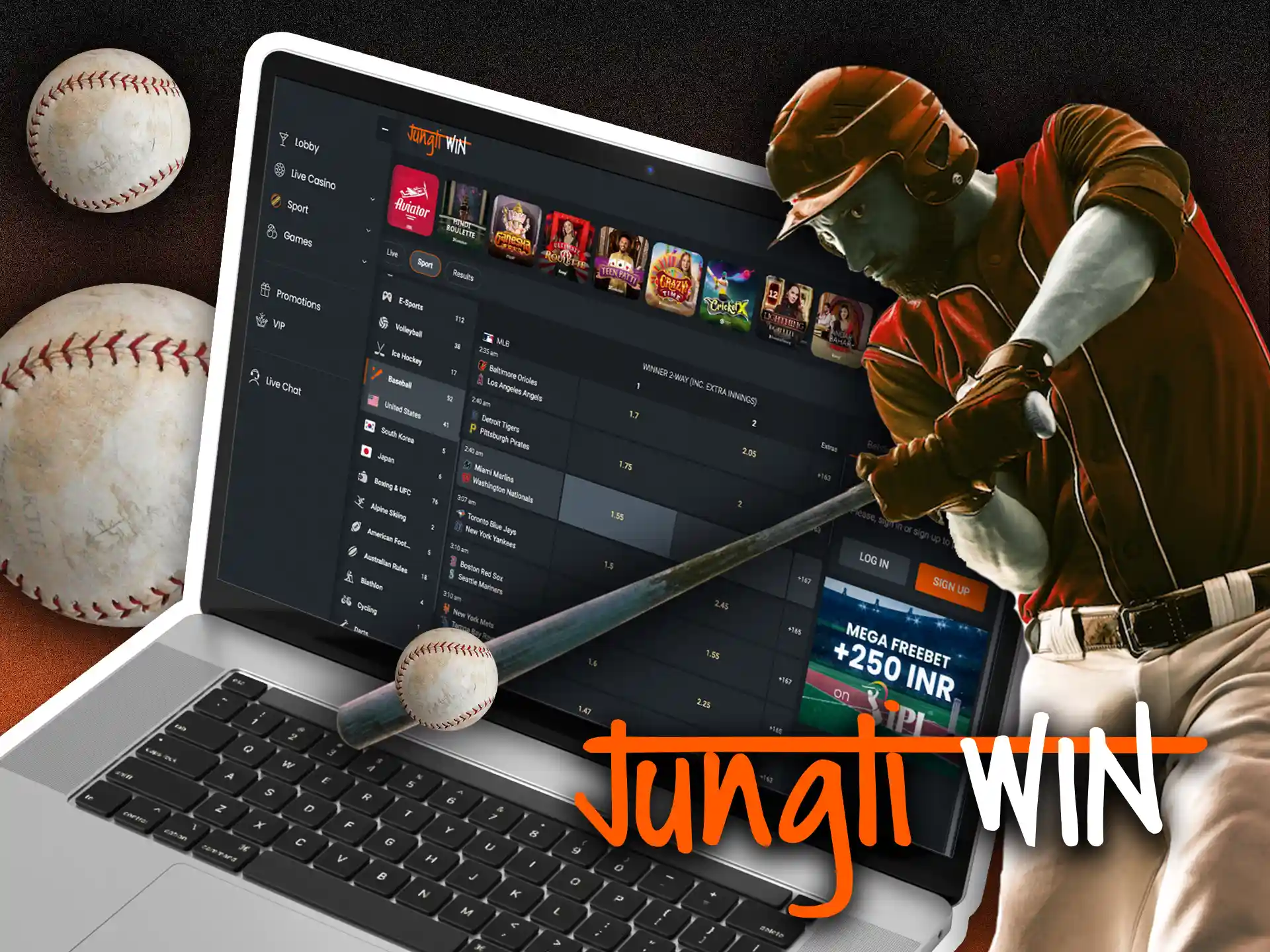 Bet on most populart sport in America at Jungliwin.