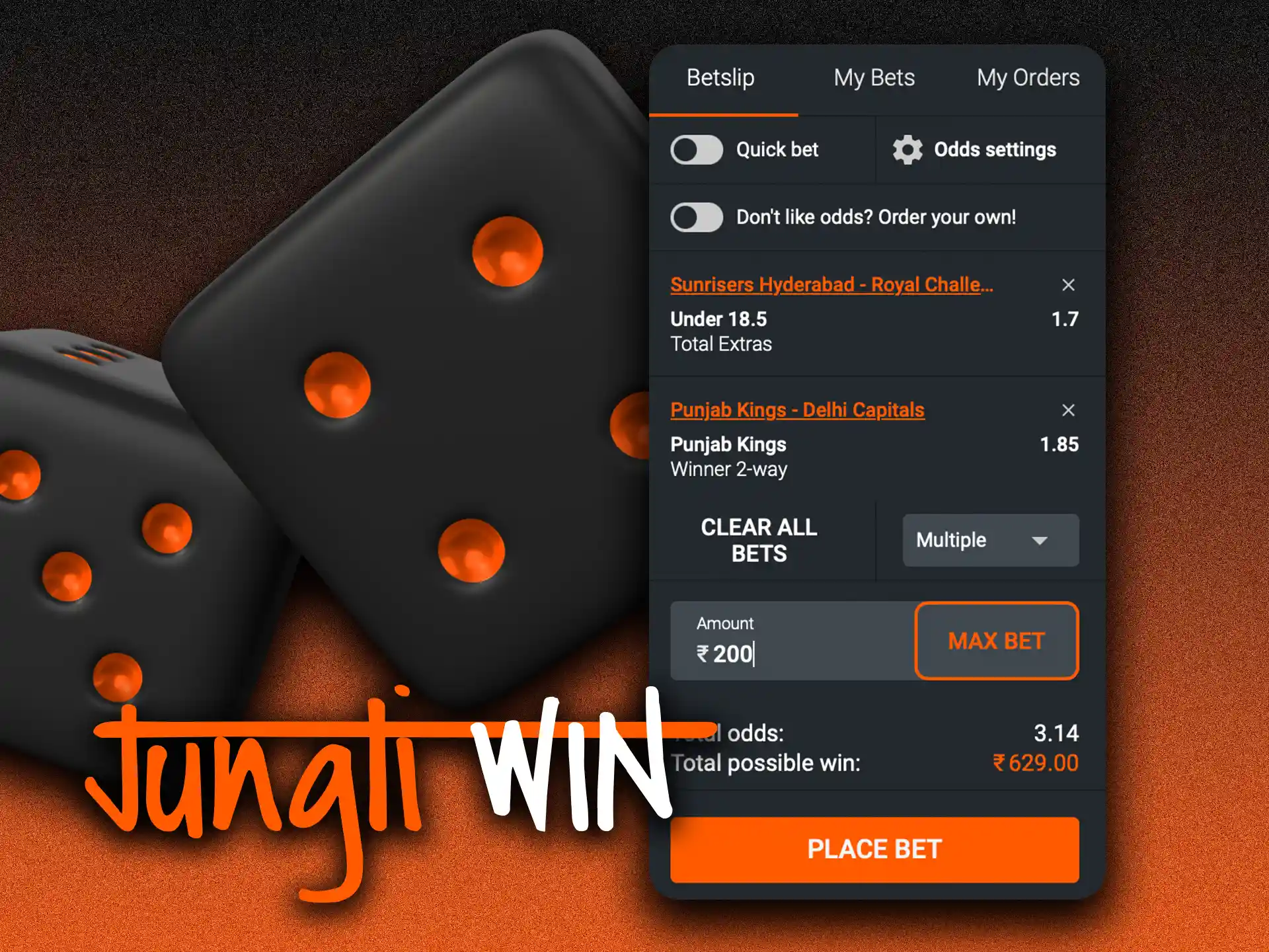 Make fast bets and get your money quicker with Jungliwin.