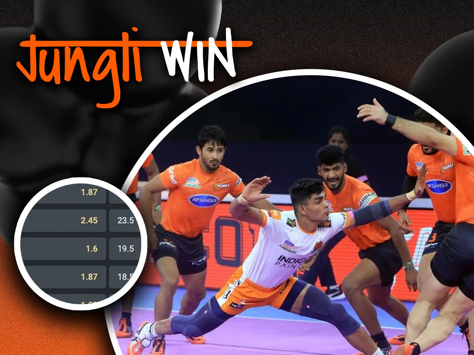 Bet on Kabaddi sport at Jungliwin.