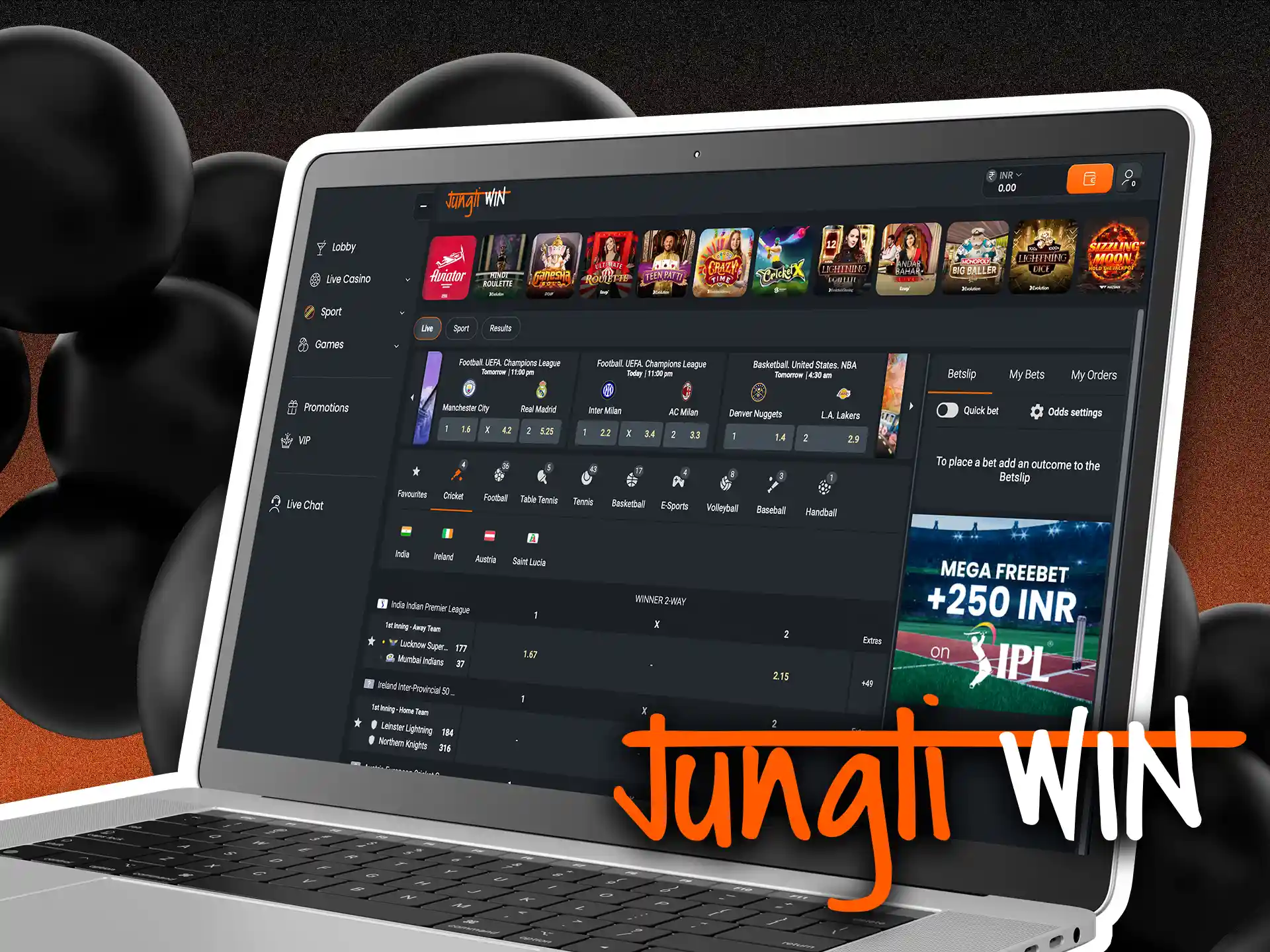 Watch matches and bet on them in live format at Jungliwin.