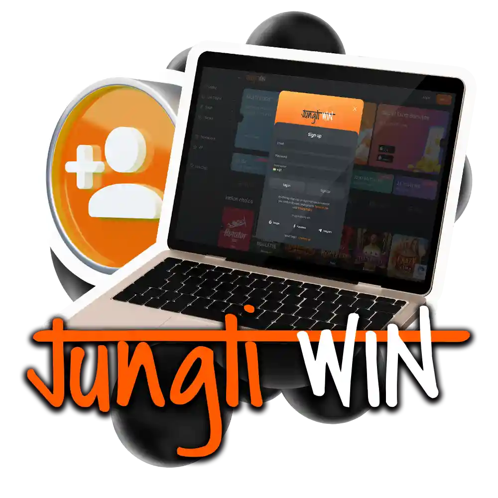 Register new Jungliwin account on special page.