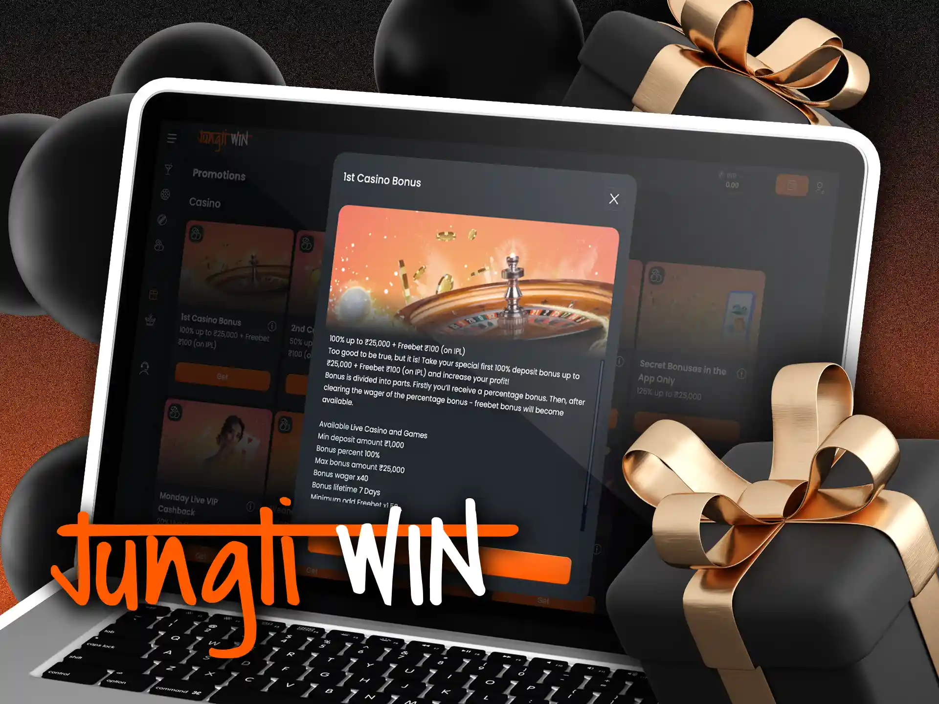 Win Jungliwin casino bonus by playing casino games.